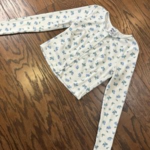 Princess Polly Women's White and Blue Cardigan